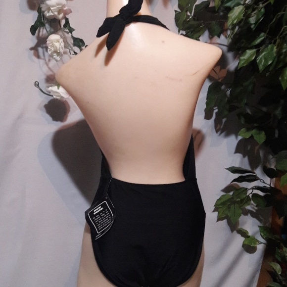 Shape fx Swim black halter 1 piece swimsuit 4 - Picture 4 of 6